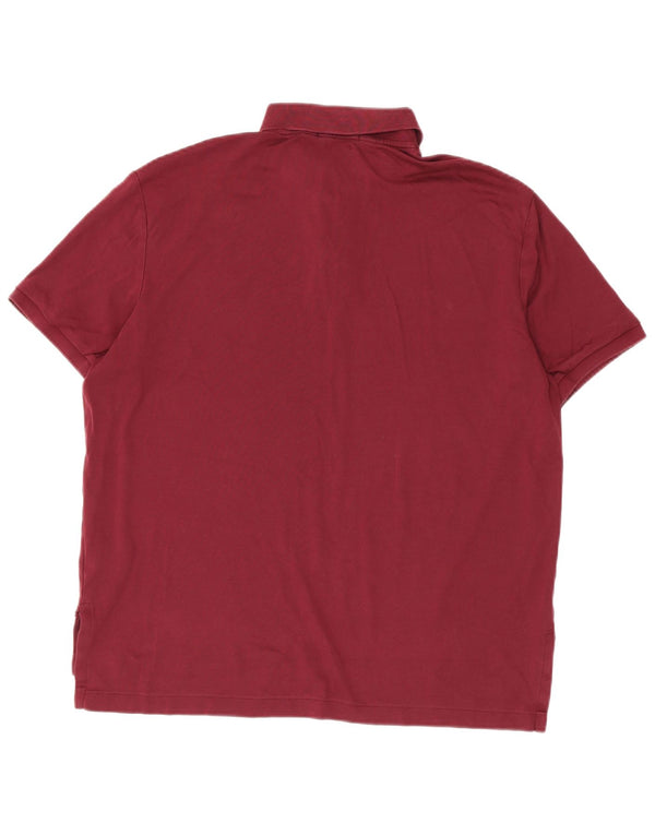Camisa Polo Ralph Lauren para hombre grande de algodón burdeos