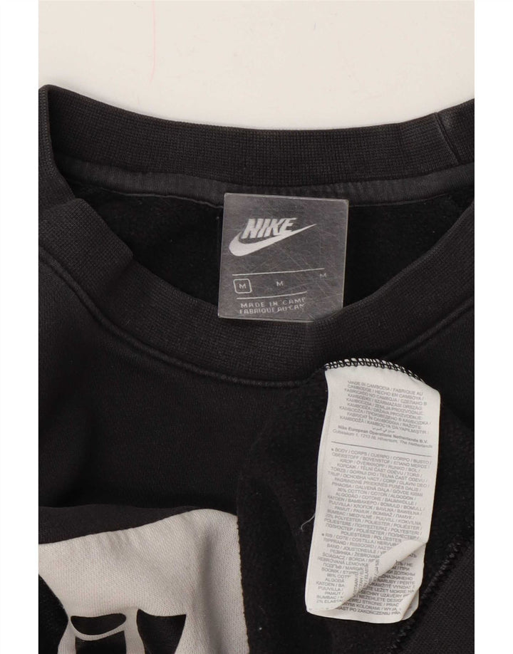 Nike Hombre Sudadera con gráfico tipo jersey de algodón color block en color negro mediano