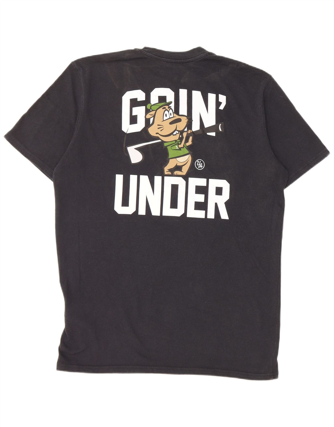 Under Armour Camiseta gráfica para hombre Top mediano de algodón negro