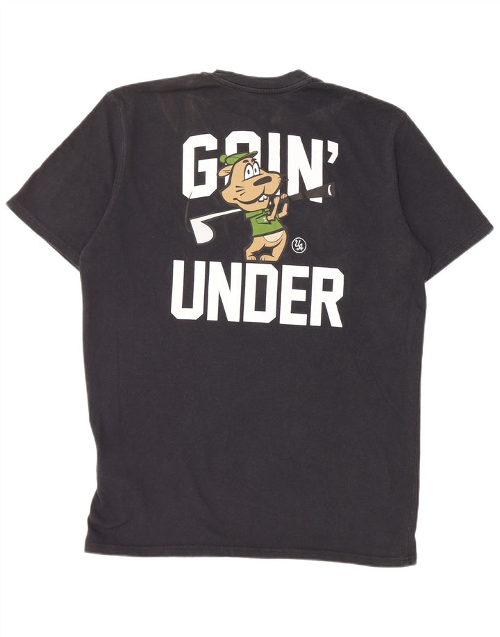Under Armour Camiseta gráfica para hombre Top mediano de algodón negro
