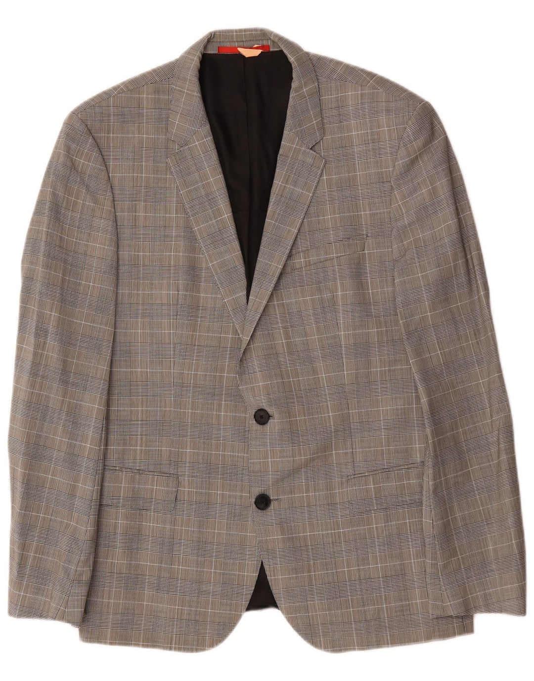 Hugo Boss Chaqueta tipo blazer de 2 botones para hombre EU 52 XL Lana de pata de gallo gris