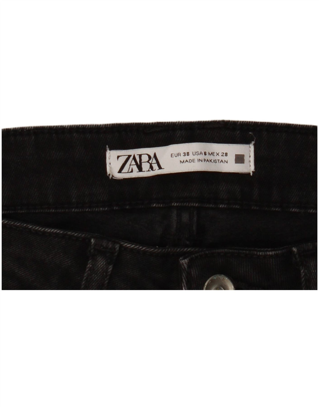 Zara Vaqueros pitillo para mujer EU 38 Small W28 L27 Negro