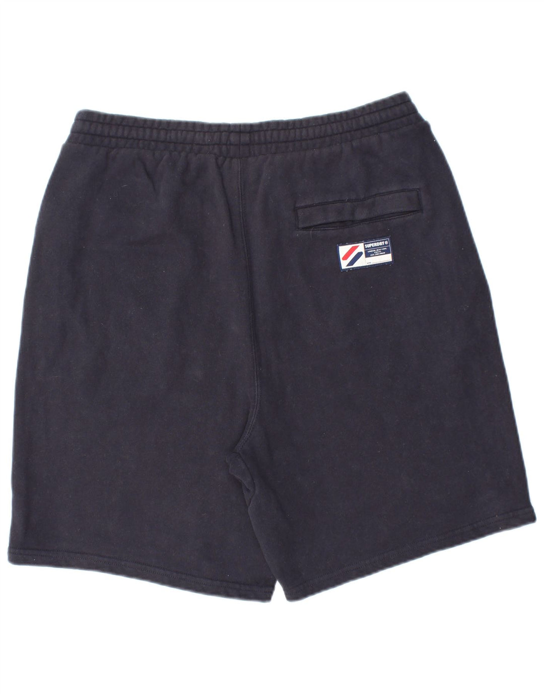 SUPERDRY Mens Sport Shorts Large  Navy Blue Cotton