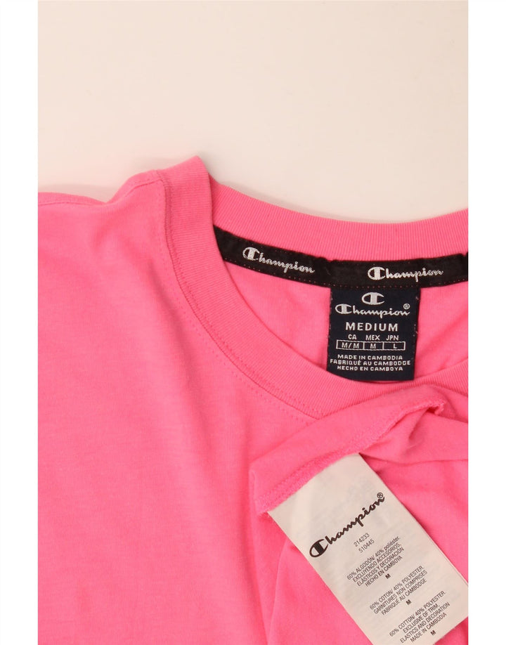 CHAMPION Camiseta gráfica para hombre Top de algodón rosa medio