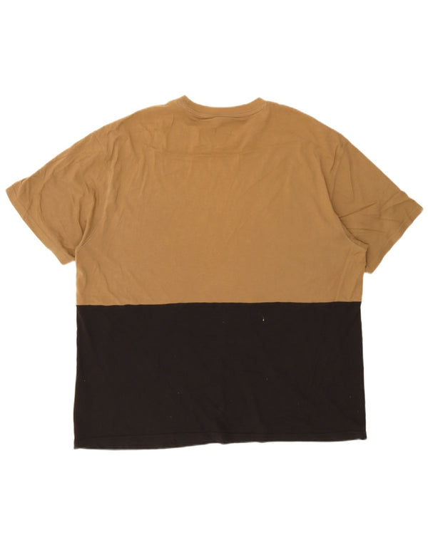 Puma Camiseta gráfica para hombre Top XL Algodón color block marrón