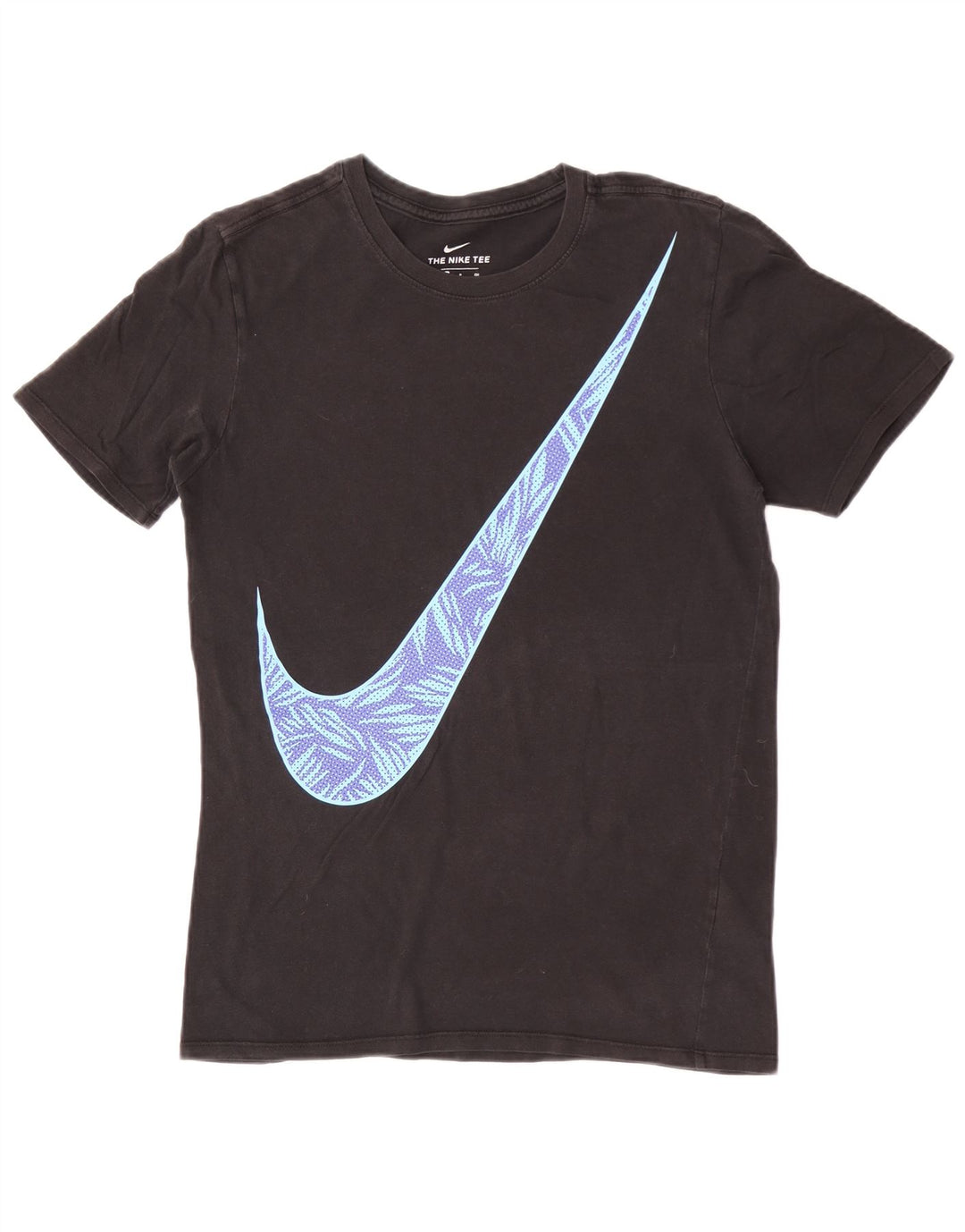 Nike Camiseta gráfica de corte atlético para hombre, talla pequeña, algodón negro