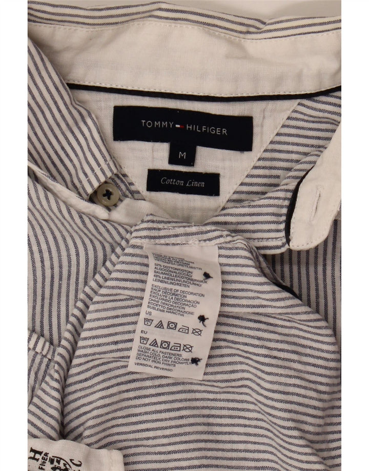 Camisa Tommy Hilfiger Hombre Algodón Azul Medio Rayas Pintadas
