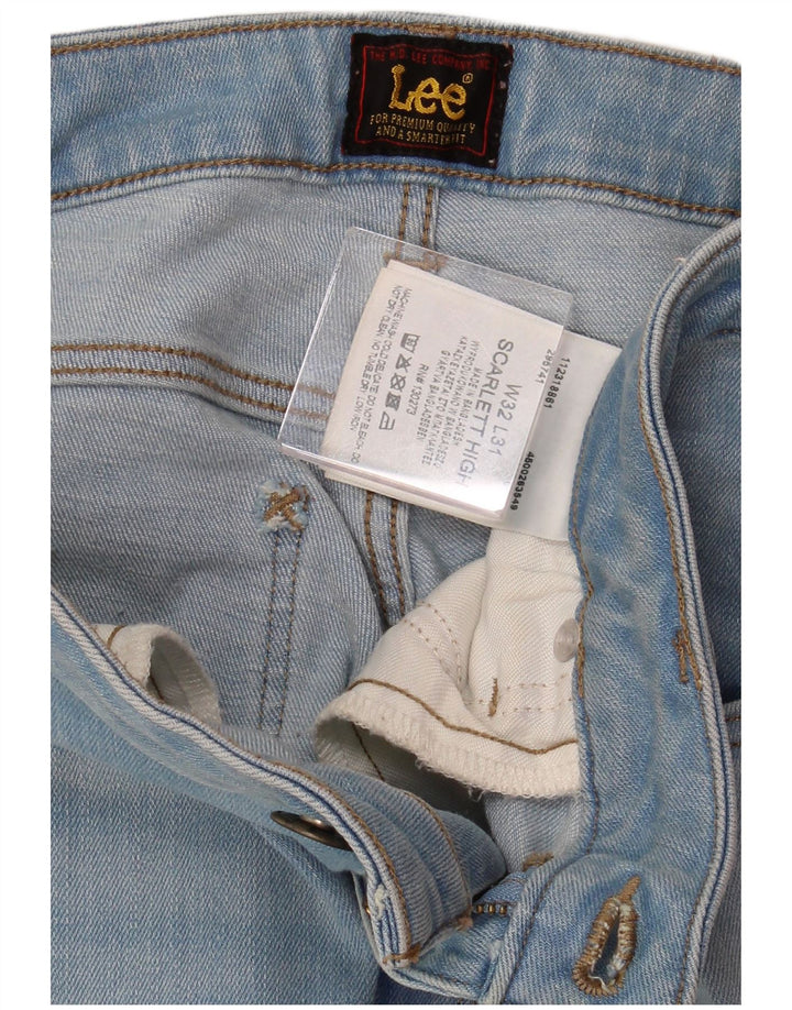 LEE Mujer Scarlett High Skinny Jeans W32 L28 Algodón Azul