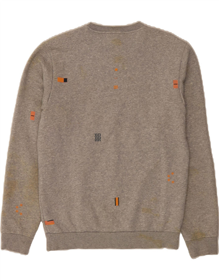 ADIDAS Mens Graphic Sweatshirt Jumper Small Grey Vintage Adidas and Second-Hand Adidas from Messina Hembry 