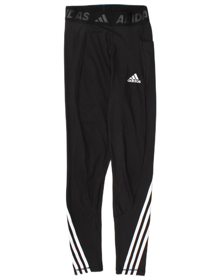 ADIDAS Leggings gráficos para mujer UK 4/6 XS Negro Poliéster