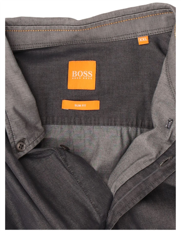 Camisa Hugo Boss Hombre Slim Fit 2XL Gris