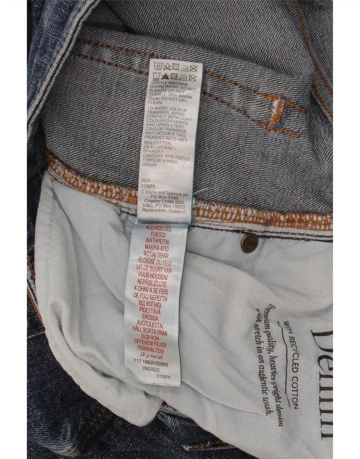 Marks & Spencer Vaqueros rectos para hombre SW38 L31 Algodón azul