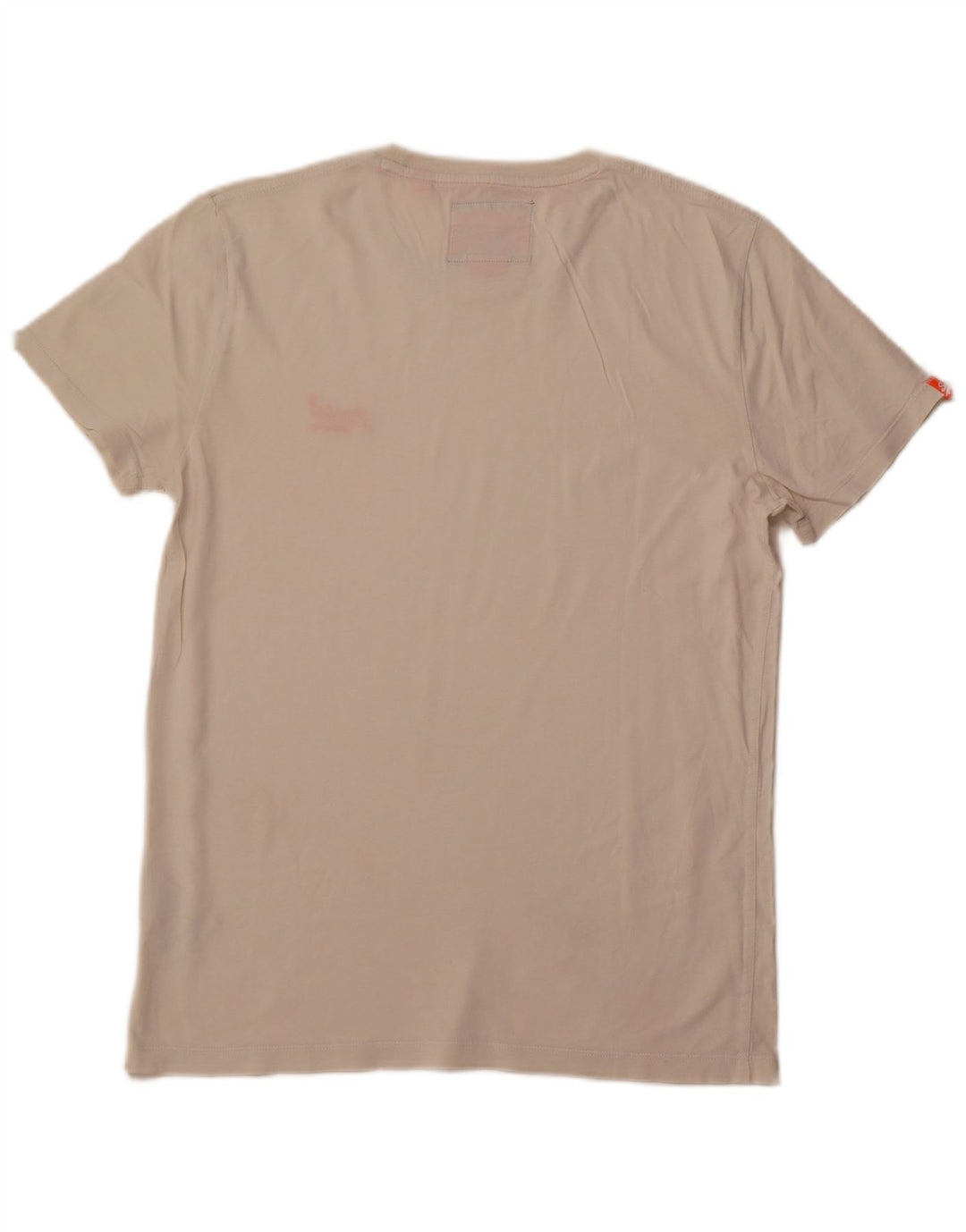 SUPERDRY Hombre Camiseta Top Grande Blanco Algodón