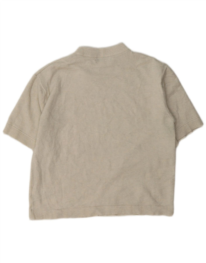 Marks & Spencer Sudadera de Manga Corta para Mujer Jersey UK 44 Medium Beige