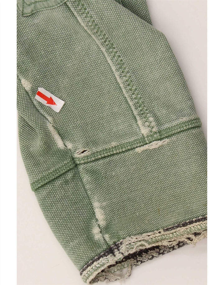 Sudadera con capucha y cuello con cremallera para hombre Fat Face Jersey de algodón verde medio