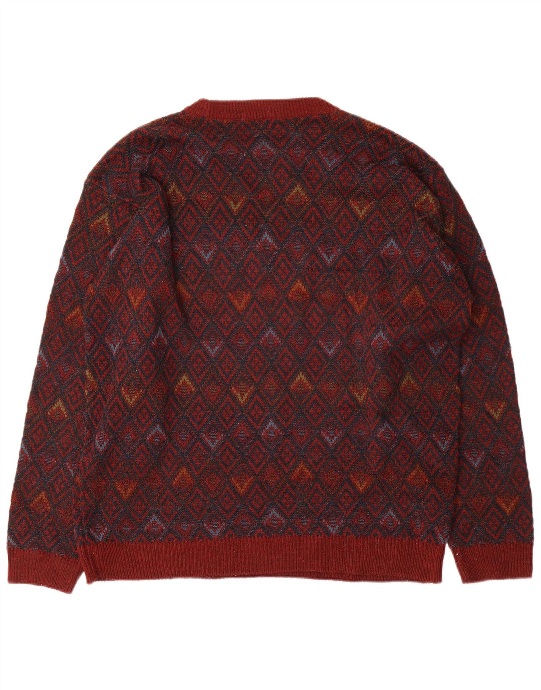 Marks & Spencer Suéter De Cuello Redondo Para Hombre Acrílico Geométrico Rojo Grande
