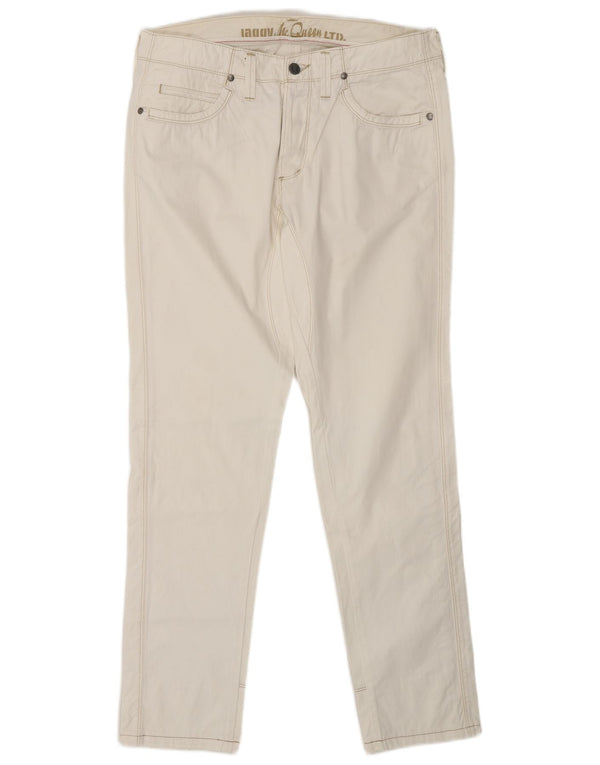Jaggy McQueen Vaqueros pitillo para hombre W32 L32 Algodón blanco