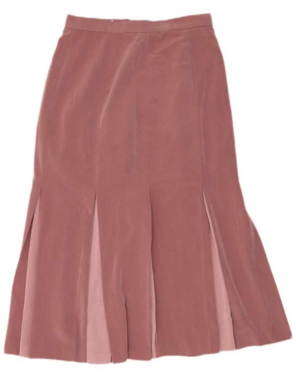 Jaques Vert Falda plisada acampanada para mujer UK 44 Mediana W28 Bloque de color rosa