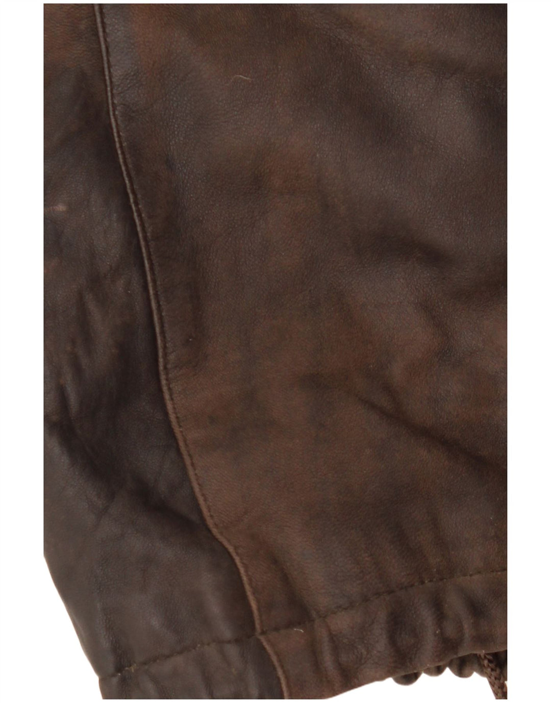 VINTAGE Abrigo de cuero con capucha para mujer EU 38 Cuero marrón medio