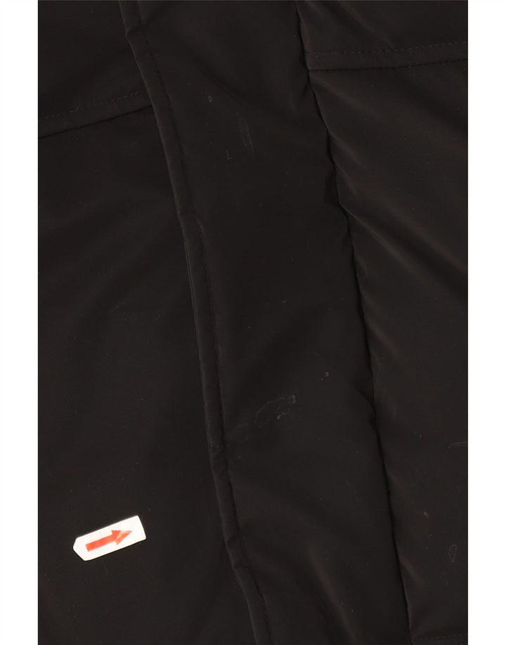 Zara Hombre Abrigo Acolchado Con Capucha UK 38 Medium Negro