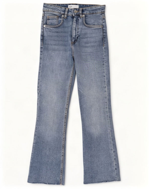 Zara Jeans acampanados para mujer EU 34 2XS W24 L26 Azul