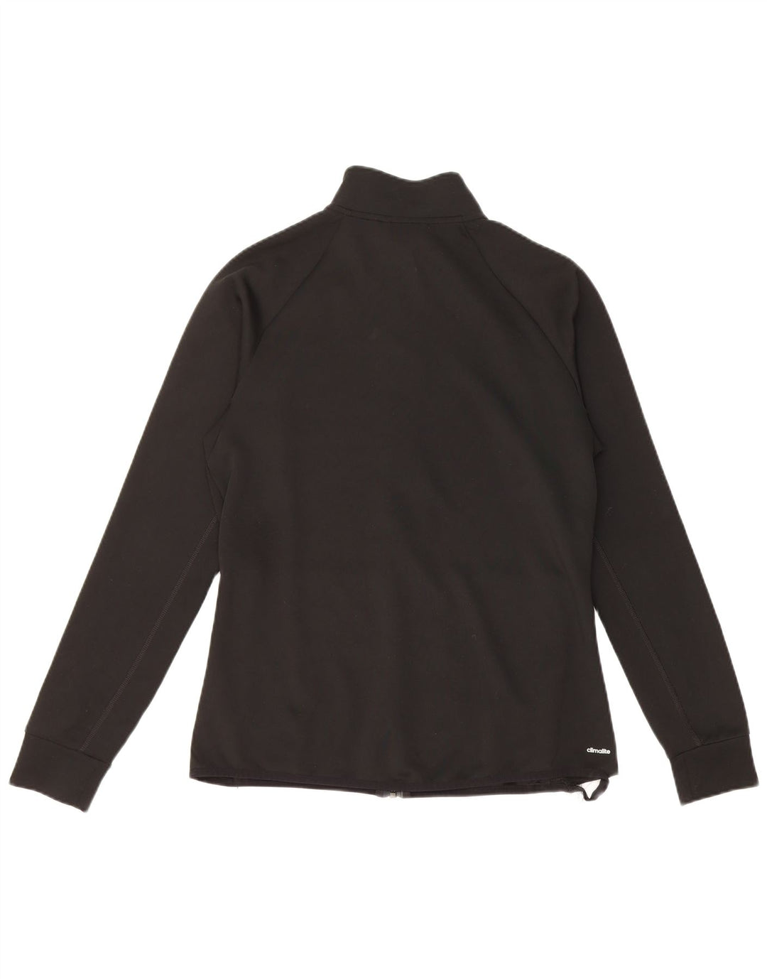ADIDAS Mujer Climalite Chándal Top Chaqueta Reino Unido 12/14 Mediano Negro