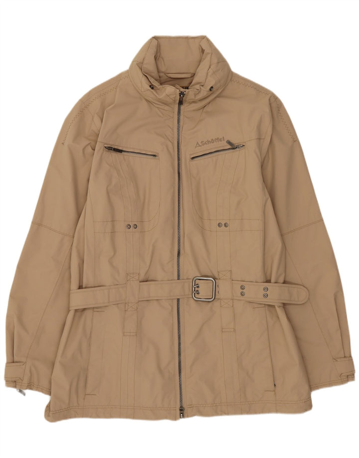 Schoffel Chaqueta impermeable con capucha para mujer UK 46 Large Beige