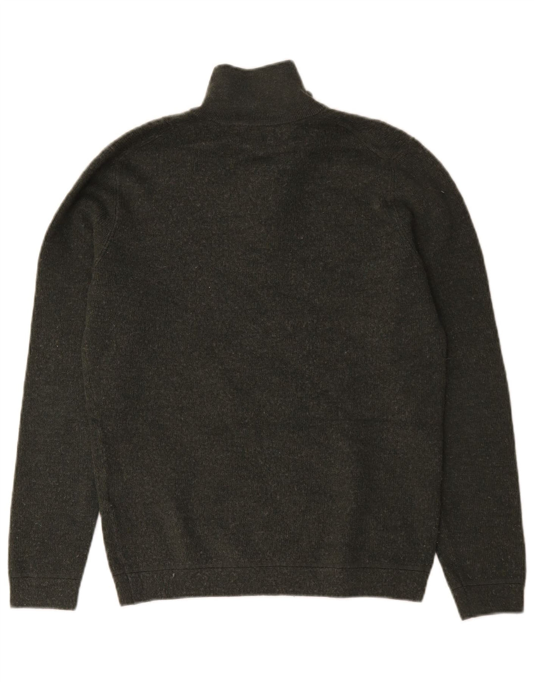 Superdry Jersey De Lana Merino Caqui Medio Con Cremallera Y Cuello Para Hombre