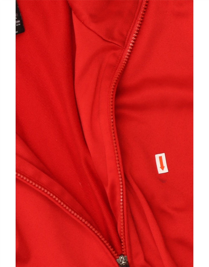 ADIDAS Chaqueta de chándal para hombre UK 40/42 Poliéster con bloques de color rojo mediano
