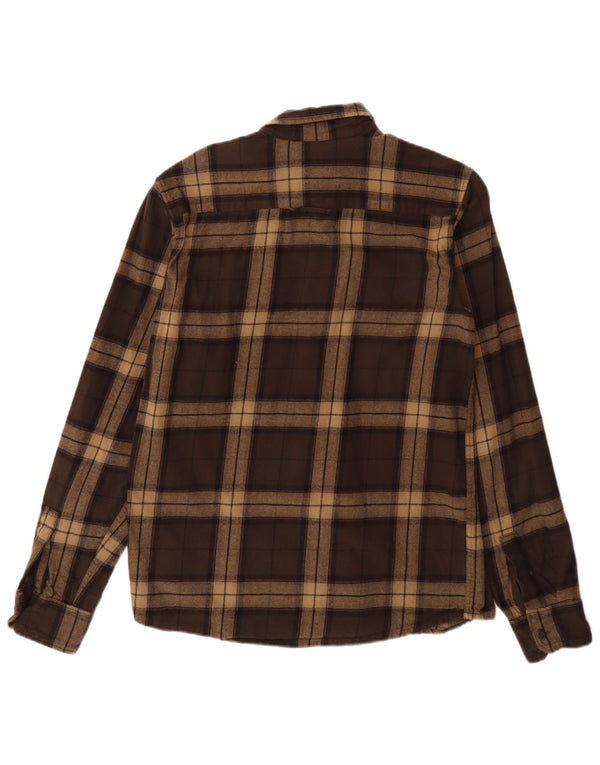 Dickies Camisa De Franela De Algodón A Cuadros Marrón Pequeño Hombre