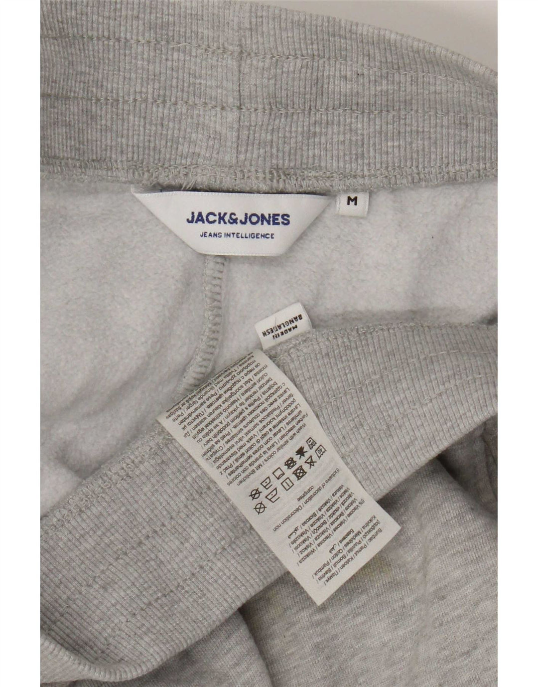 Jack & Jones Hombre Pantalones De Chándal Joggers De Algodón Moteado Gris Medio
