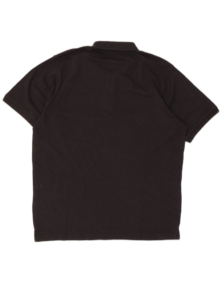 RICHMOND Polo para hombre grande de algodón negro