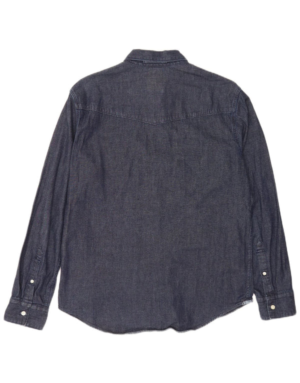 Levi's Camisa vaquera de corte estándar para hombre de algodón azul marino medio