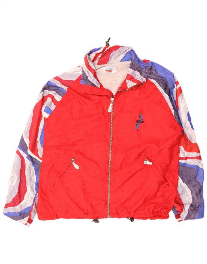 ODLO Chaqueta de chándal para hombre XL Rojo Colorblock