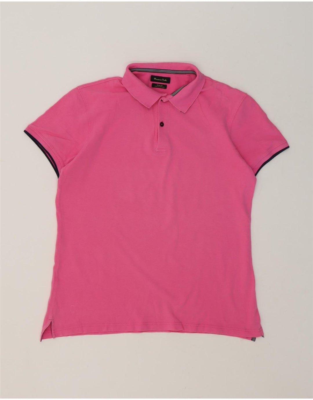 Massimo Dutti Polo Slim Fit Hombre Rosa Grande