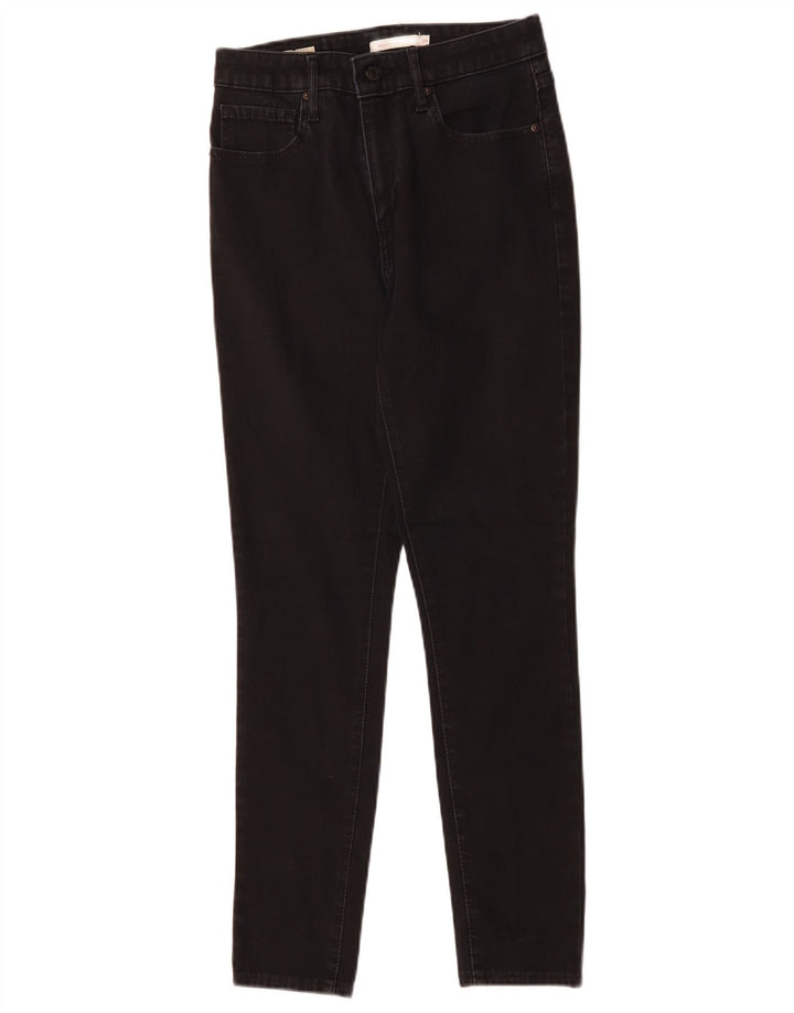 LEVI'S Jeans ajustados de talle alto 721 para mujer W28 L28 Algodón negro