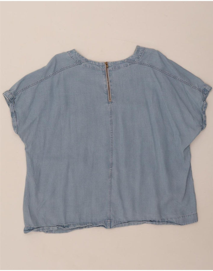 MARKS & SPENCER Blusa vaquera para mujer UK 20 2XL Lyocell azul