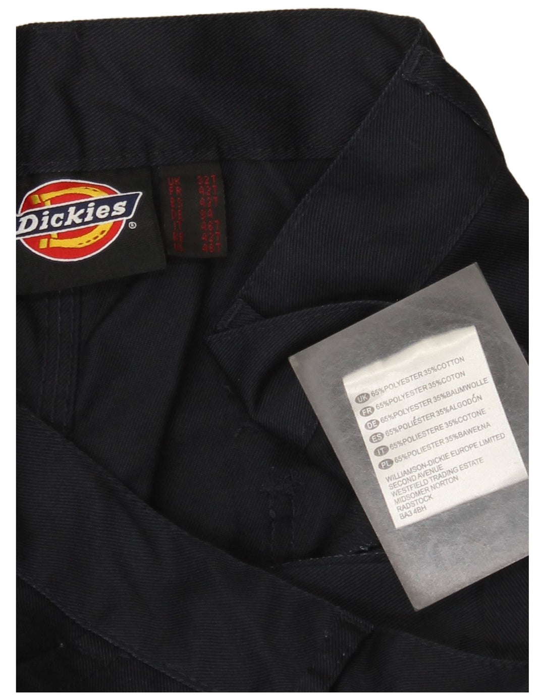 Dickies Pantalón cargo recto para hombre W32 L30 Poliéster azul marino
