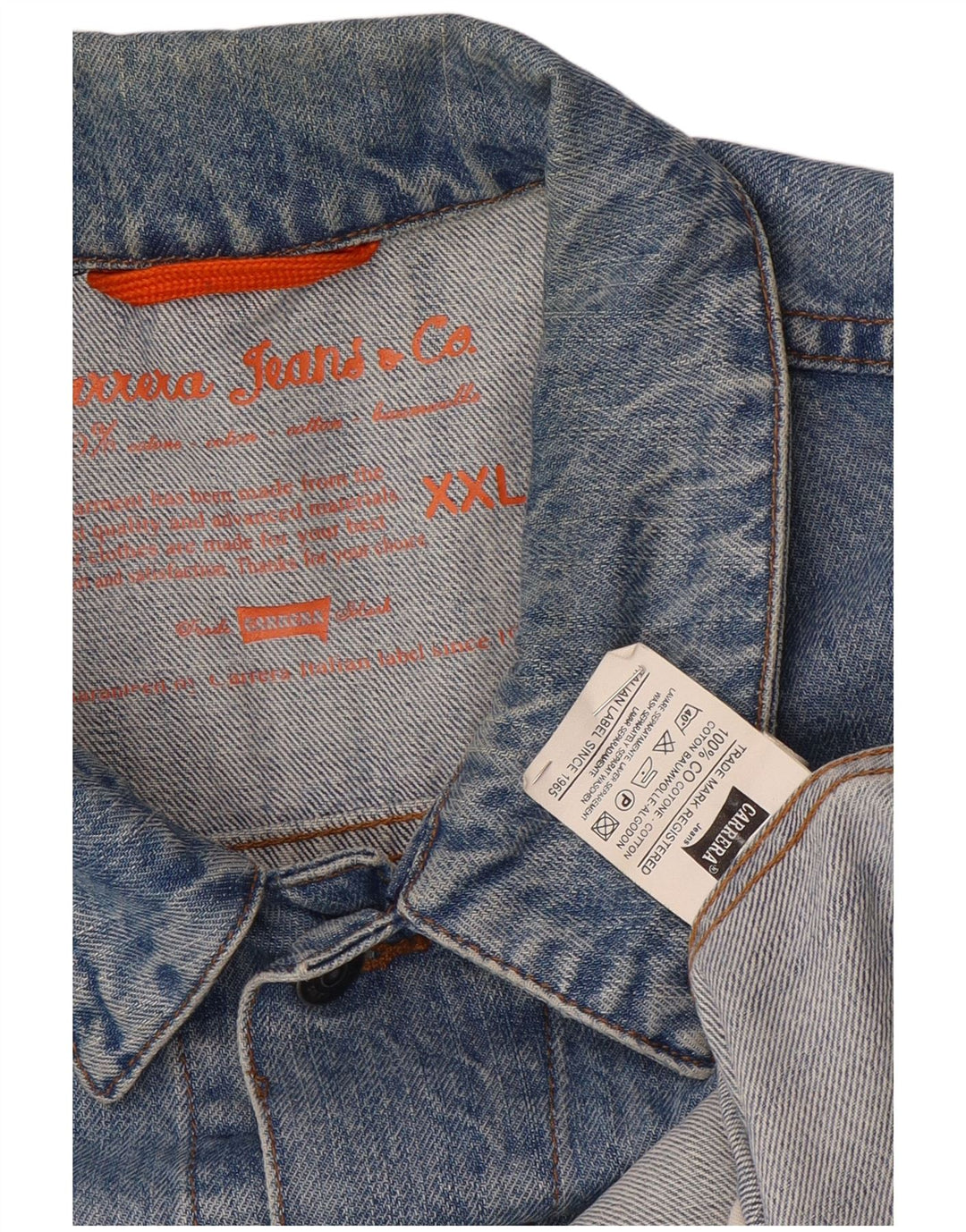Carrera Chaqueta vaquera para hombre UK 44 2XL Algodón azul