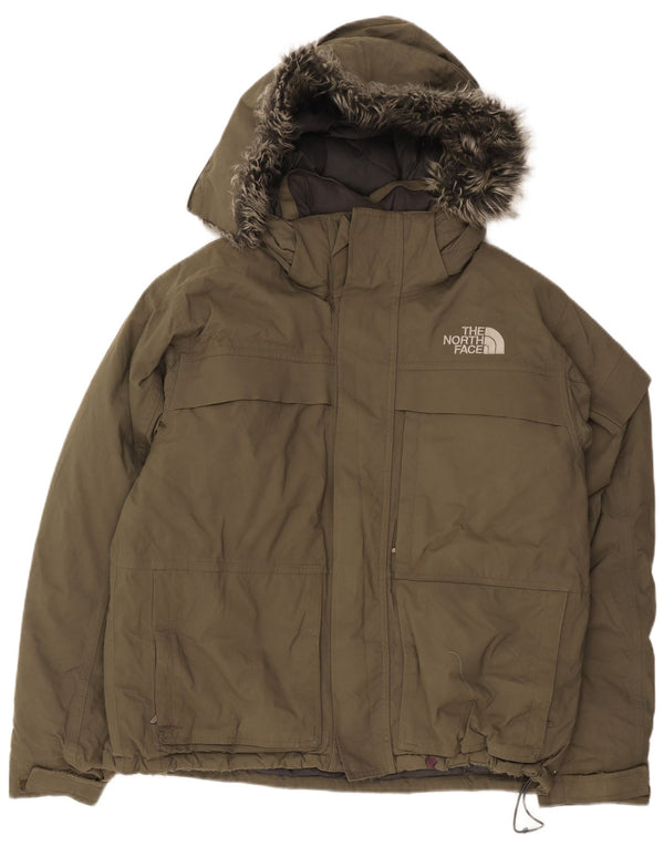 The North Face Chaqueta acolchada con capucha para hombre UK 38 Medium Caqui Nylon