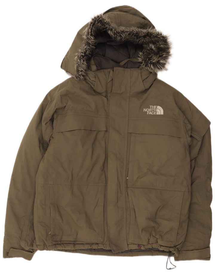 The North Face Chaqueta acolchada con capucha para hombre UK 38 Medium Caqui Nylon