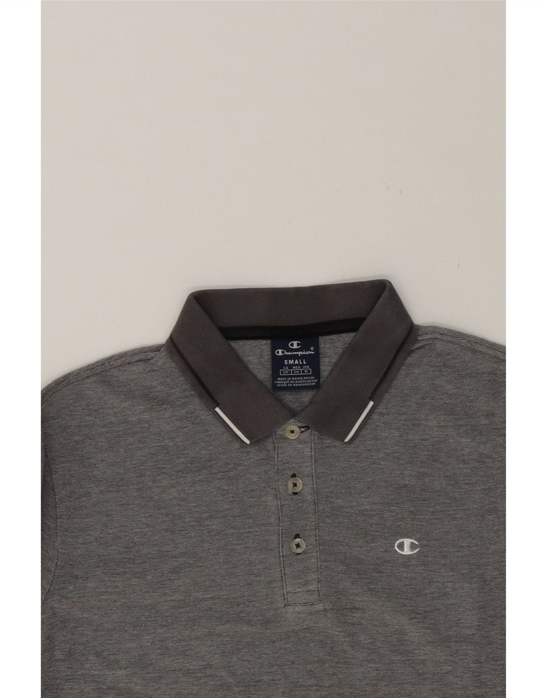 CHAMPION Mens Polo Shirt Small Grey Cotton Vintage Champion and Second-Hand Champion from Messina Hembry 