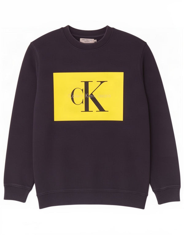 Calvin Klein Jeans Hombre Sudadera Gráfica Jumper Medium Azul Marino