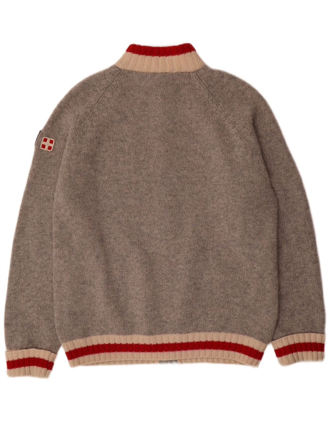 MC NEAL Suéter tipo cárdigan para hombre 2XL Lana gris