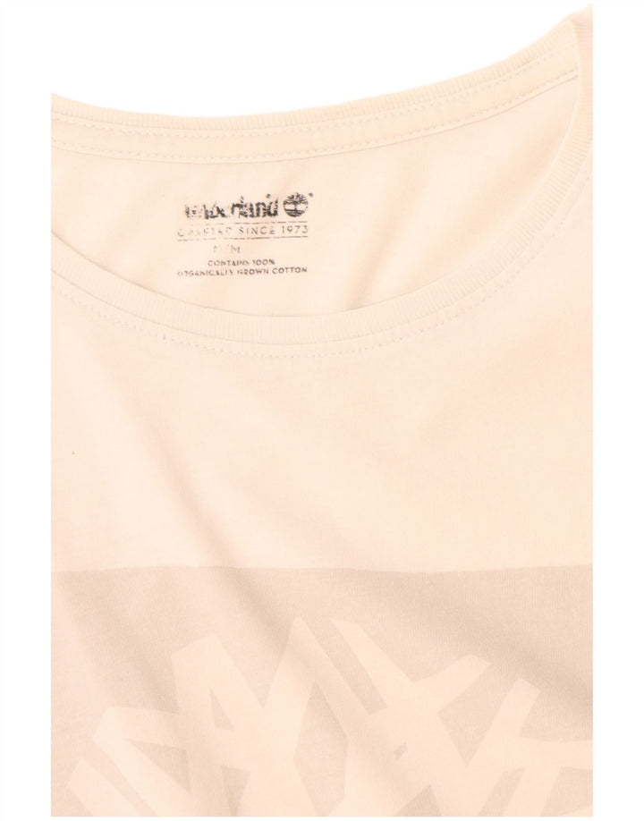 Timberland Camiseta gráfica para hombre Top Medium White Cotton