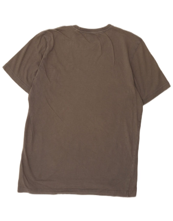 Adidas Hombre Camiseta Gráfica Top Algodón Gris Medio