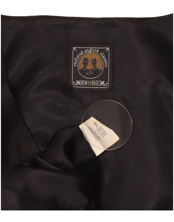 Chaleco vintage para hombre grande viscosa floral negra