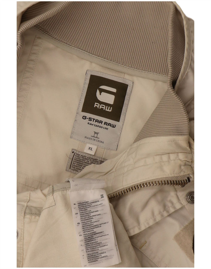 G-Star Chaqueta Bomber para Hombre UK 42 XL Algodón Blanco Roto