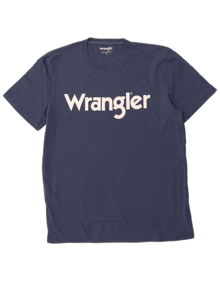WRANGLER Camiseta gráfica para hombre Top Medium Azul marino Algodón