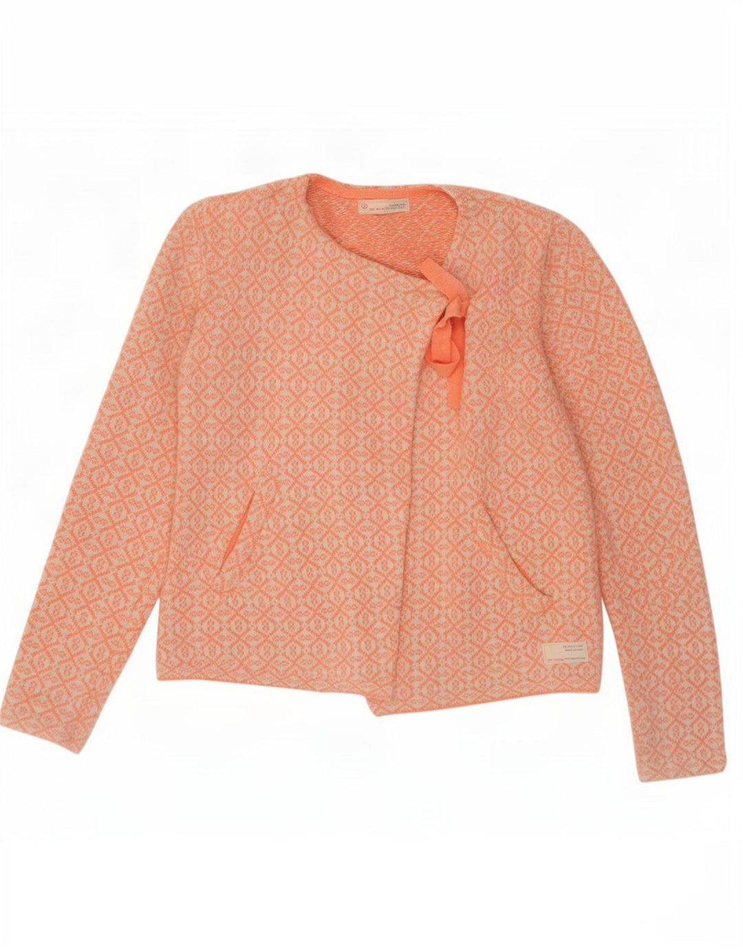 Odd Molly - Cárdigan extragrande para mujer, talla 2, color naranja medio, geométrico